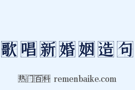 歌唱新婚姻造句是什么意思的图片